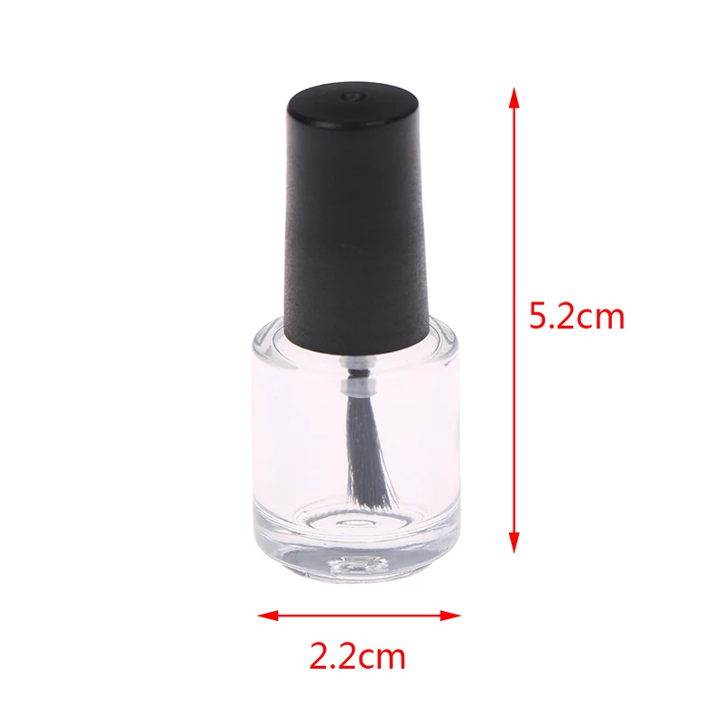 1 шт 4 мл 5 прозрачная стеклянная бутылка для лака ногтей Пустая Крышка Кисти