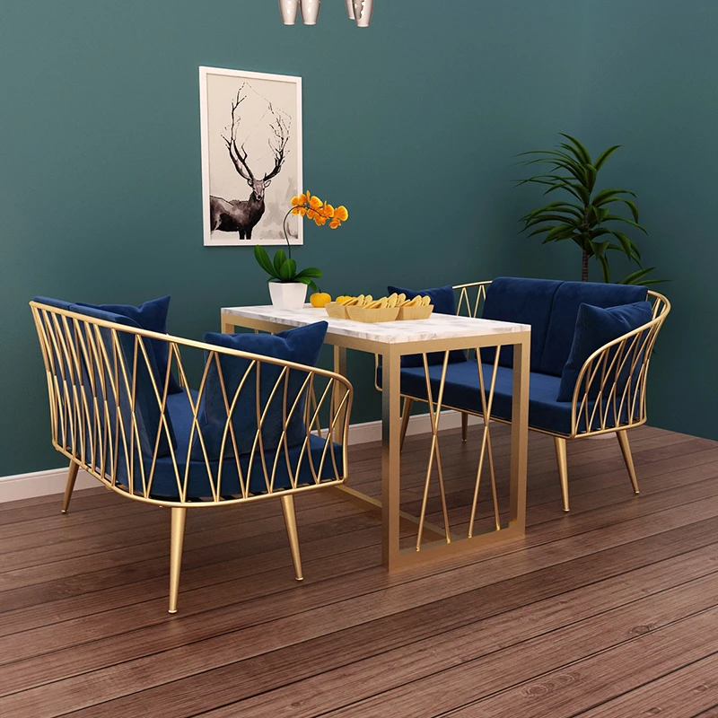 Tea shop coffee net red simple negotiation reception lounge area bar restaurant dessert table and chair combin | Мебель