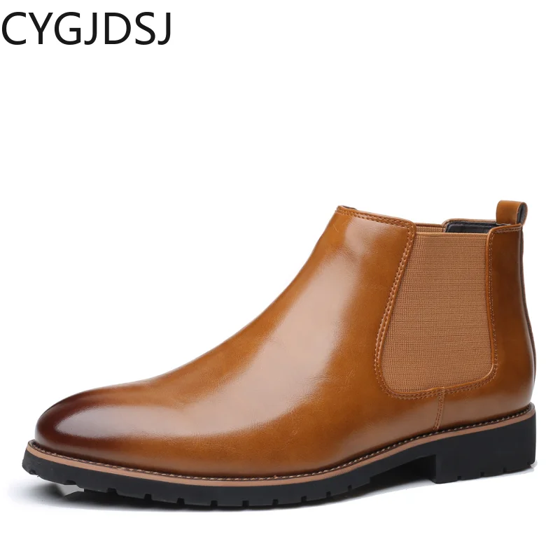

Chelsea Boots Men Casuales Stivali Ankle Boots for Men Werkschoenen Chunky Boots Luxury Brand Designer Leather Casual Shoes