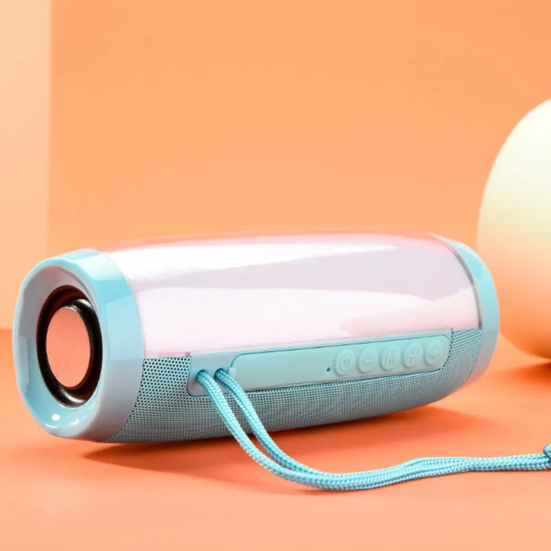 Portable LED Wireless Bluetooth Speaker Boom Box Outdoor Bass Column Subwoofer Sound with Mic Support TF FM USB Subwoffe | Электроника