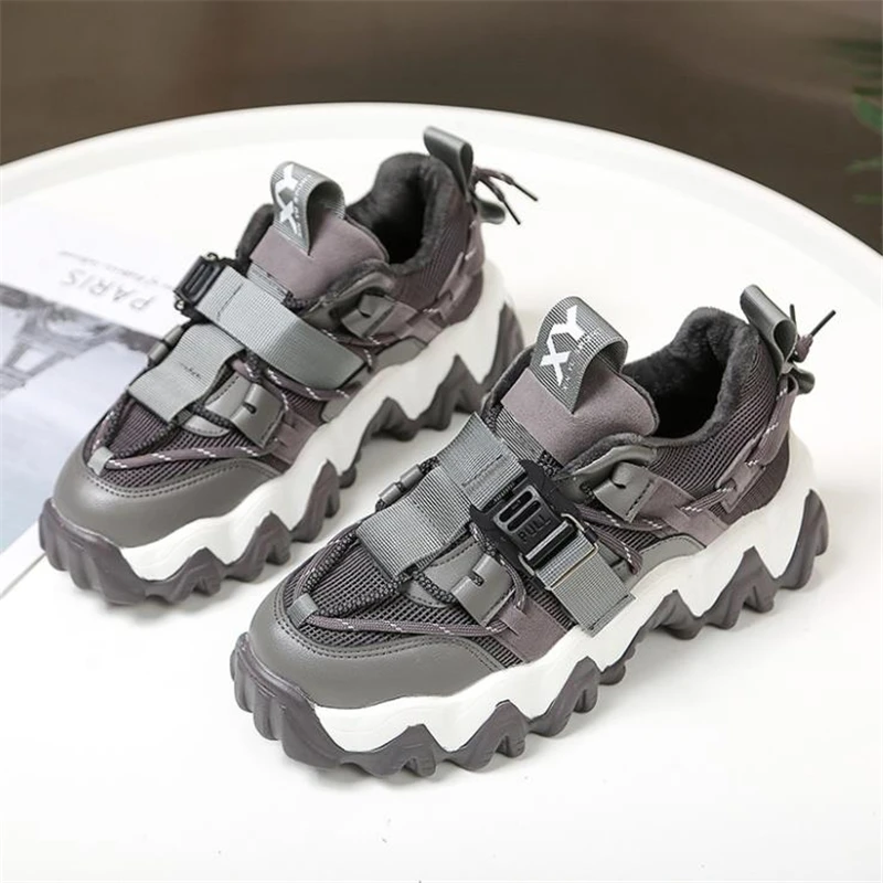 

Fashion Breathable Designer Chunky Sneakers Women Platform Shoes Thick Bottom Ladies Trainers Height Increased Casual Shoes