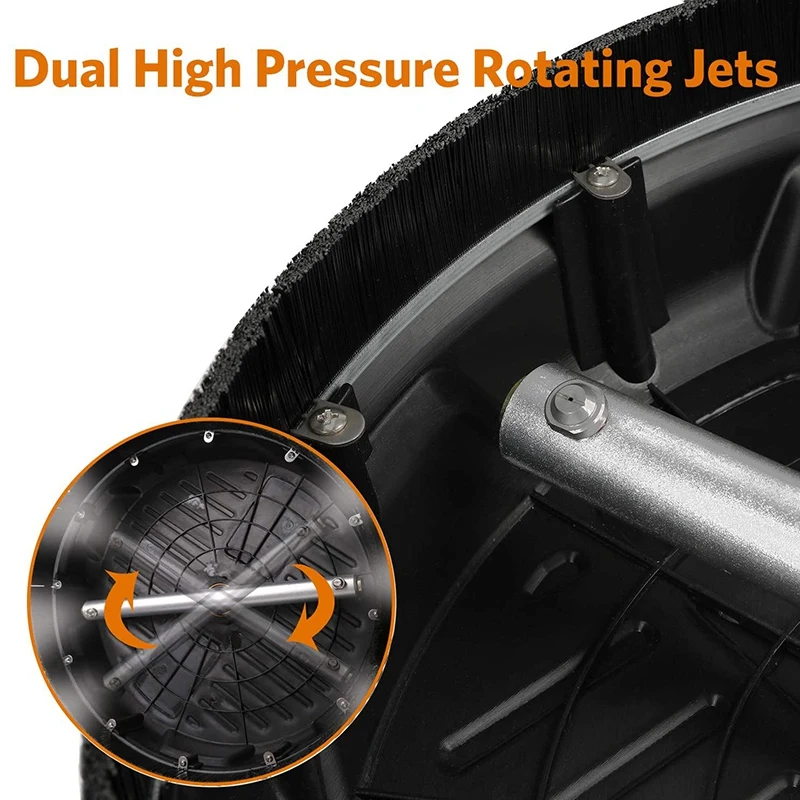 

15-Inch Pressure Washer Surface Cleaner Up to 3600 PSI with 2 Pcs 15inch Pressure Washer Extension Wand Attachment