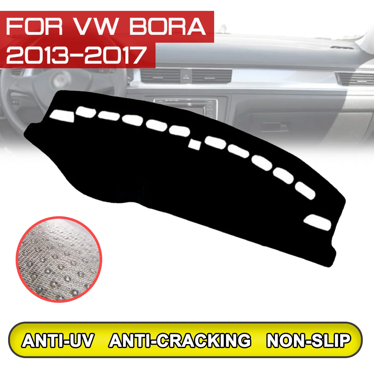 

Для Volkswagen Bora 2013 2014 2015 2016 2017 приборной панели автомобиля коврик анти-грязный Non-slip Dash крышка коврик Защита от ультрафиолетовых лучей тени