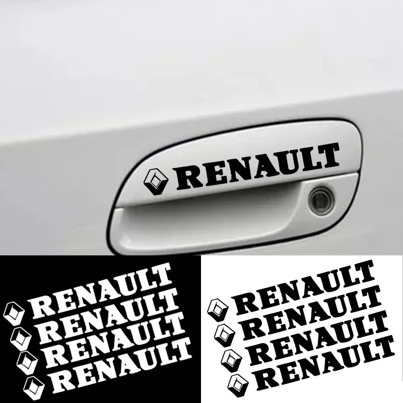 4 шт. автомобильные наклейки на дверные ручки и окна заднего зеркала для Renault Megane 2