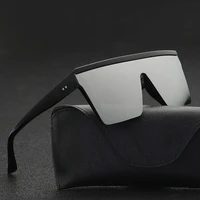 2021 male flat top sunglasses men brand black square shades gradient sun glasses for men cool