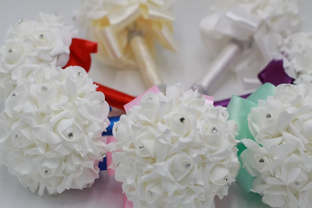 

Artificial Rose flower Bouquet Wedding de mariage Vintage Fashion Wedding Decoration Flowers Bride Bridesmaid holding Bouquet