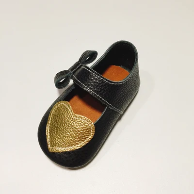 

Baby Leather Shoes Sweet Heart Baby Girl Moccasins Mary Jane Bow Newborn Prewalker Shoes Gold Black Toddler