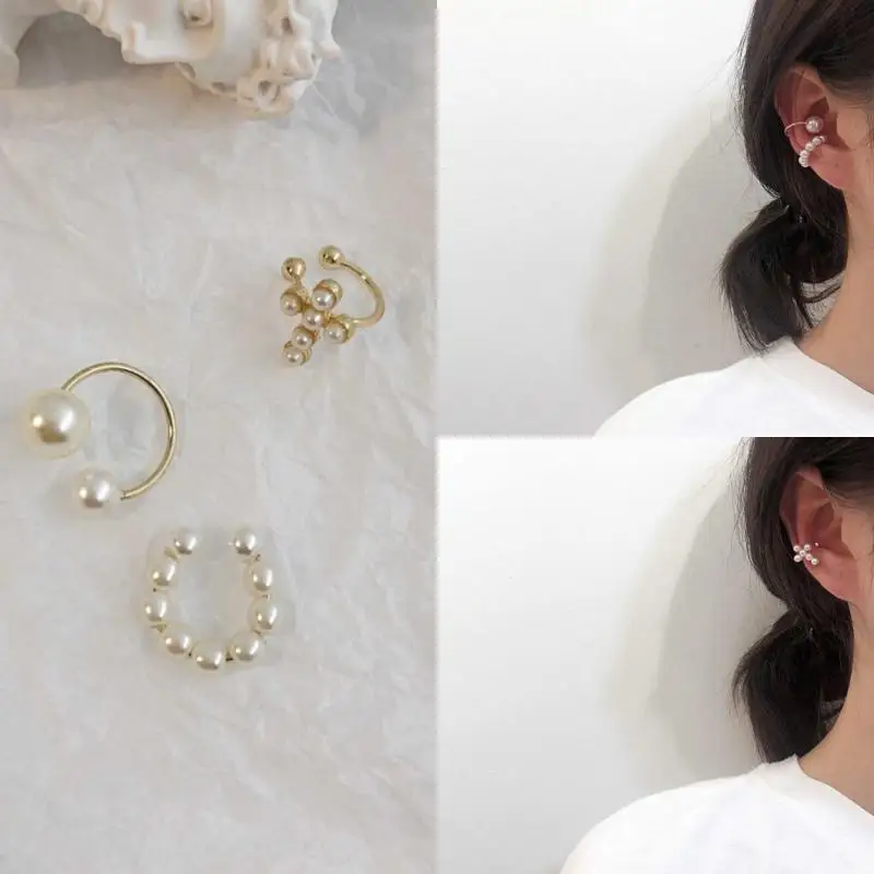 VILAGE 1/3 шт./компл. модные серьги манжеты с золотой бабочкой кафф на ухо клип для женщин головные уборы без