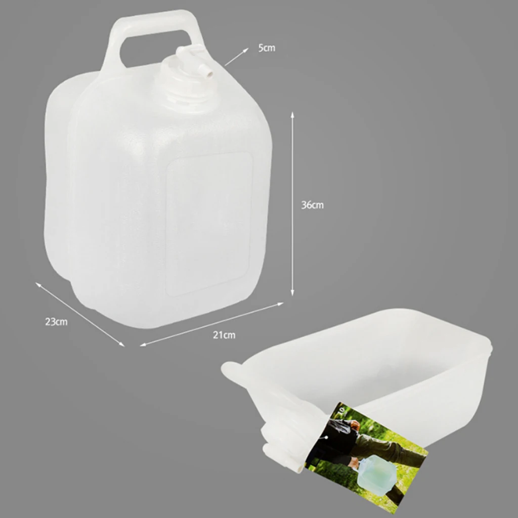 10L LDPE Portable Collapsible Water Container Carrier Folding Basin Bucket For Car Home Outdoor Camping Travel | Спорт и развлечения