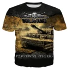 Футболка Мужскаяженская с 3D принтом, модная повседневная тенниска с играми, Мир танков, Прямая поставка, лето 2020