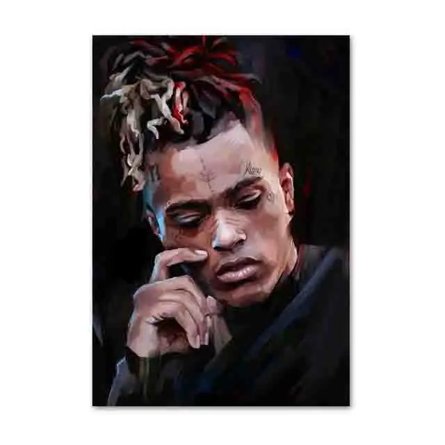 Домашний декор живопись холст картины Настенные работы XXXTentacion Rapper Star HD печатная модульная в скандинавском стиле плакат для гостиной - Цвет: BO LXR1751-04