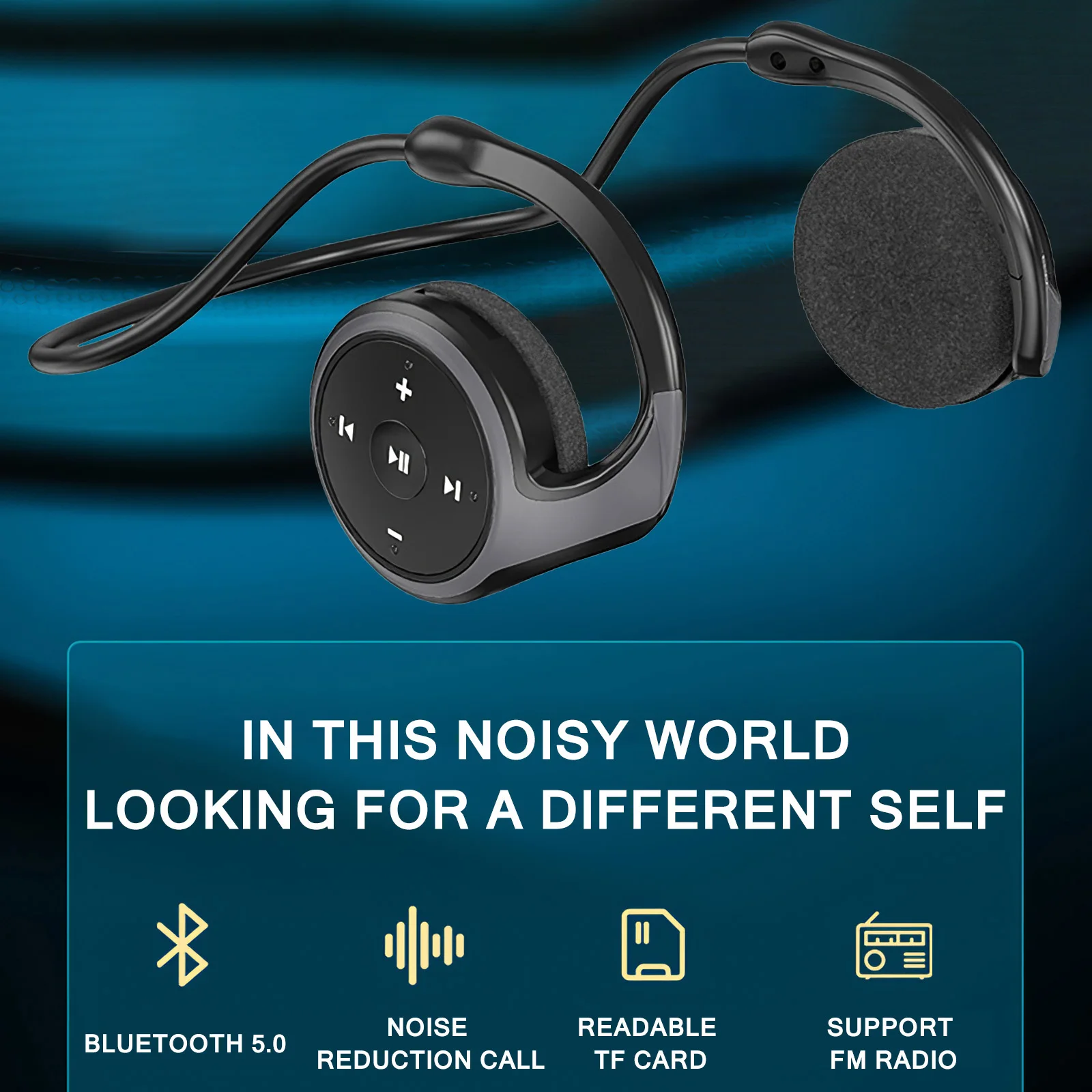 Высококачественные беспроводные Bluetooth наушники FM-радио спортивные басовые