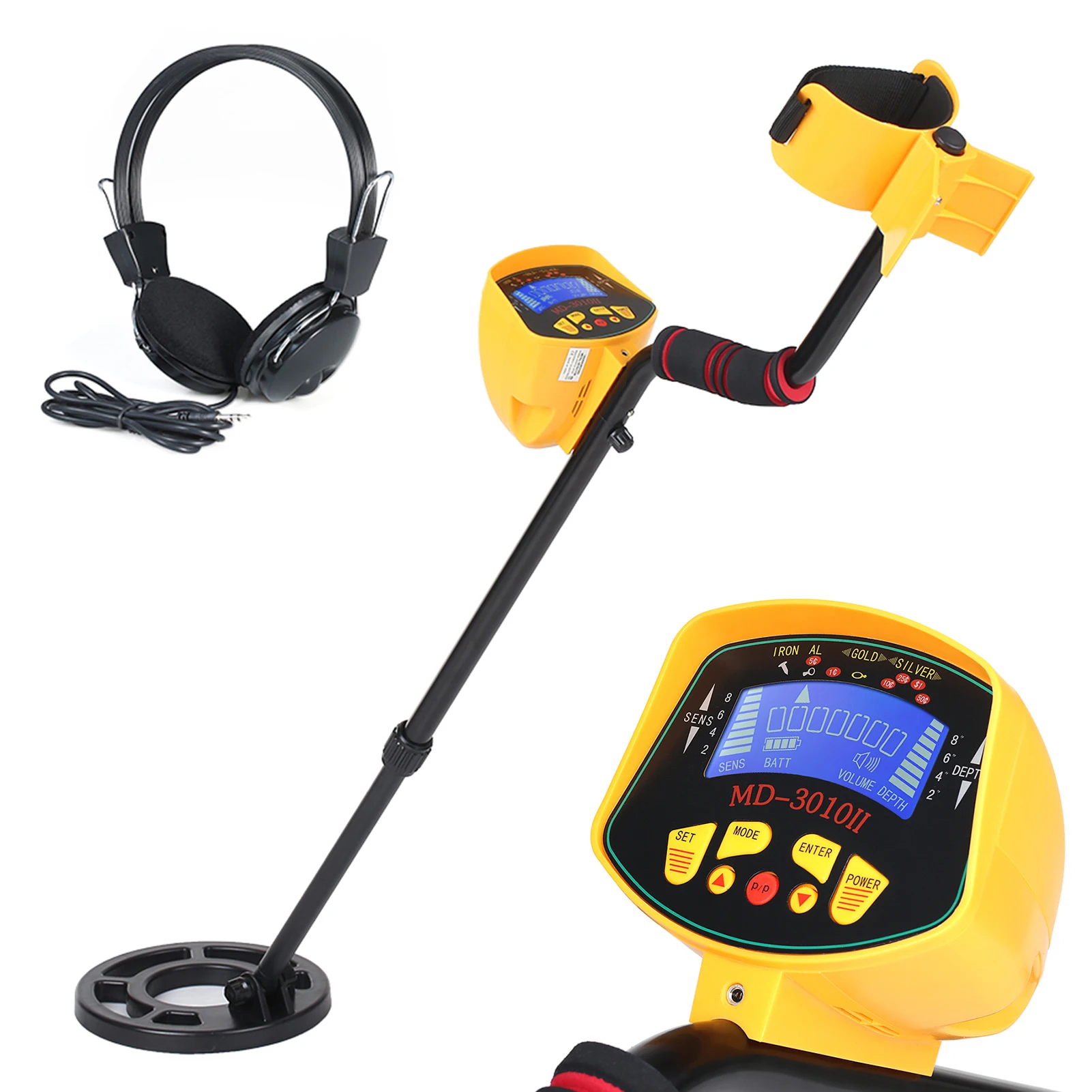 

MD3010II Metal Detector Underground Metal Detector Pinpointer Gold Digger Treasure Hunter Metal Finder Treasures Seeking Tool