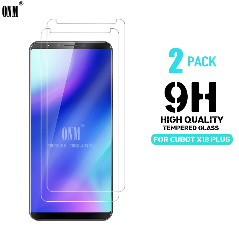 2 шт. закаленное стекло для CUBOT X18 PLUS защита экрана 2.5D 9 H премиум класса Защитная