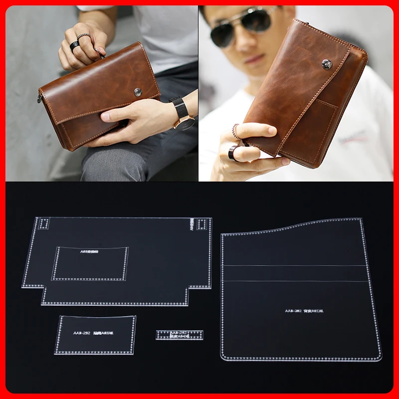 1 комплект длинный кошелек сумочка рисунок бумажный узор сделай сам ручная Кожа