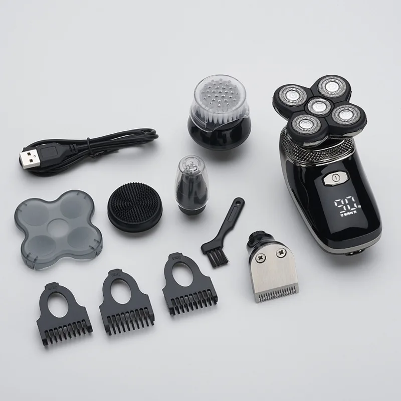 

Electric Shaver Men 0mm Bald Hair Clipper USB Rechargeable Professional Razor Shaving Waterproof Nose Trimmers Face Cleansing