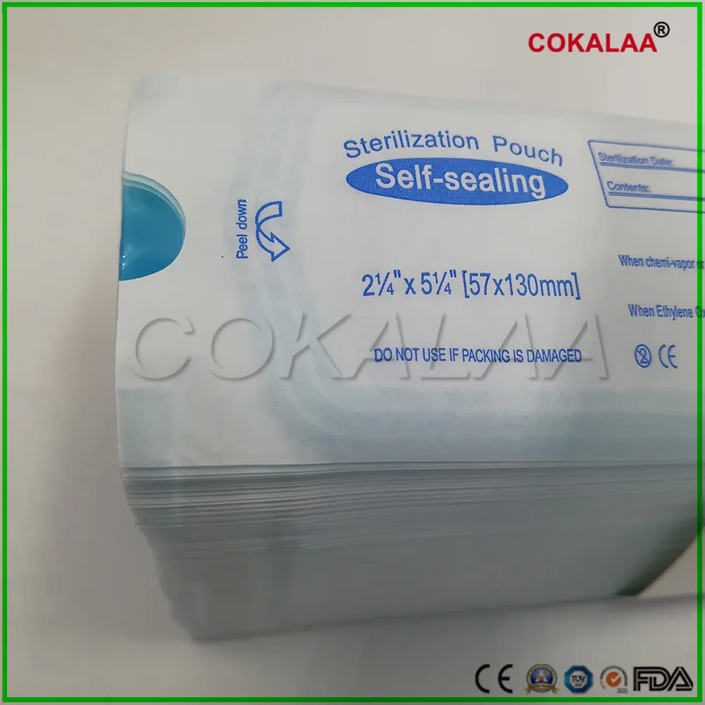 Одноразовый пакет для хранения стоматологических инструментов 57*130 миниатюрный