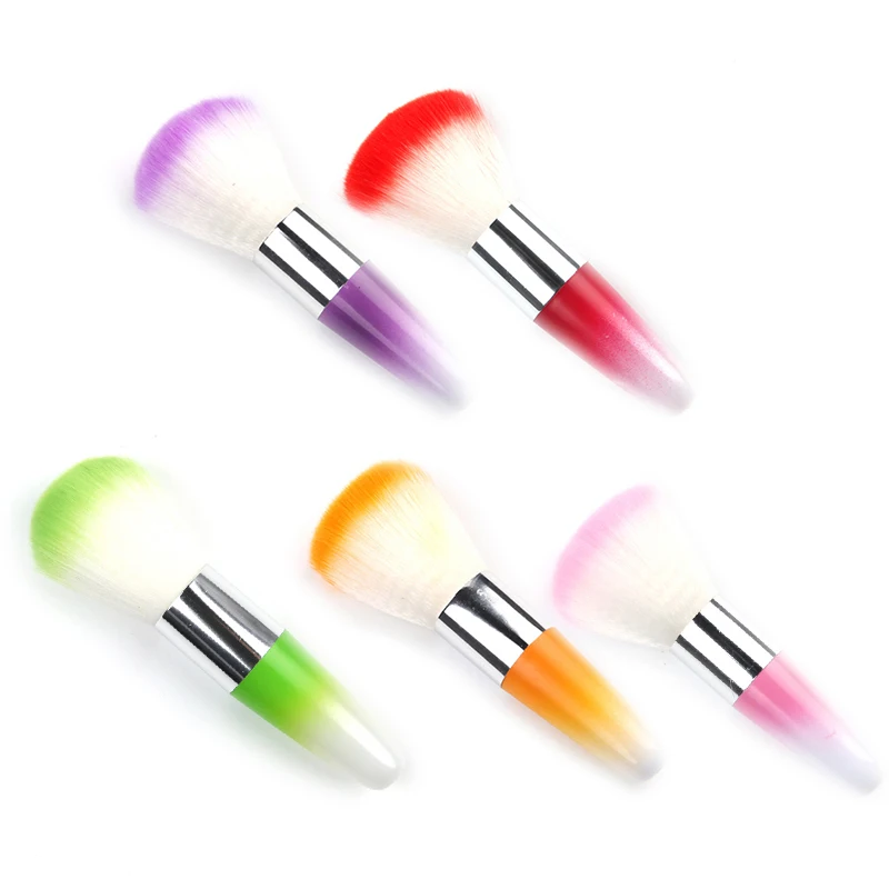 

5 Colors Nail Cleaning Brush Makeup Brush For Manicure Nail Powder Brush Nail Care Professional Manicure Tools 2021 Hot Sale