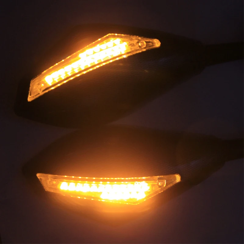 Зеркало мотоциклетное со светодиодным индикатором поворота 1 шт.|Боковые зеркала