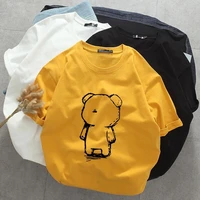 2021 new summer childrens clothing short sleeved t shirts childrens loose cartoon tops childrens bottoming shirts