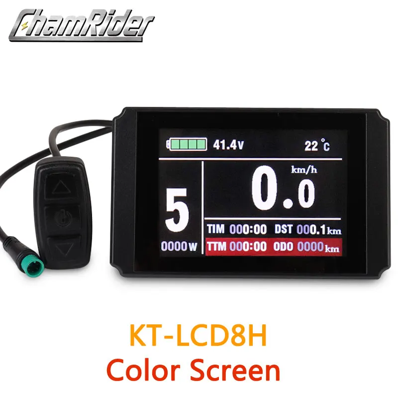 

FreeShipping ebike 24V 36V 48V Display intelligent Waterppopf plug KT LCD8H Control Panel Electric Bicycle bike Parts controller