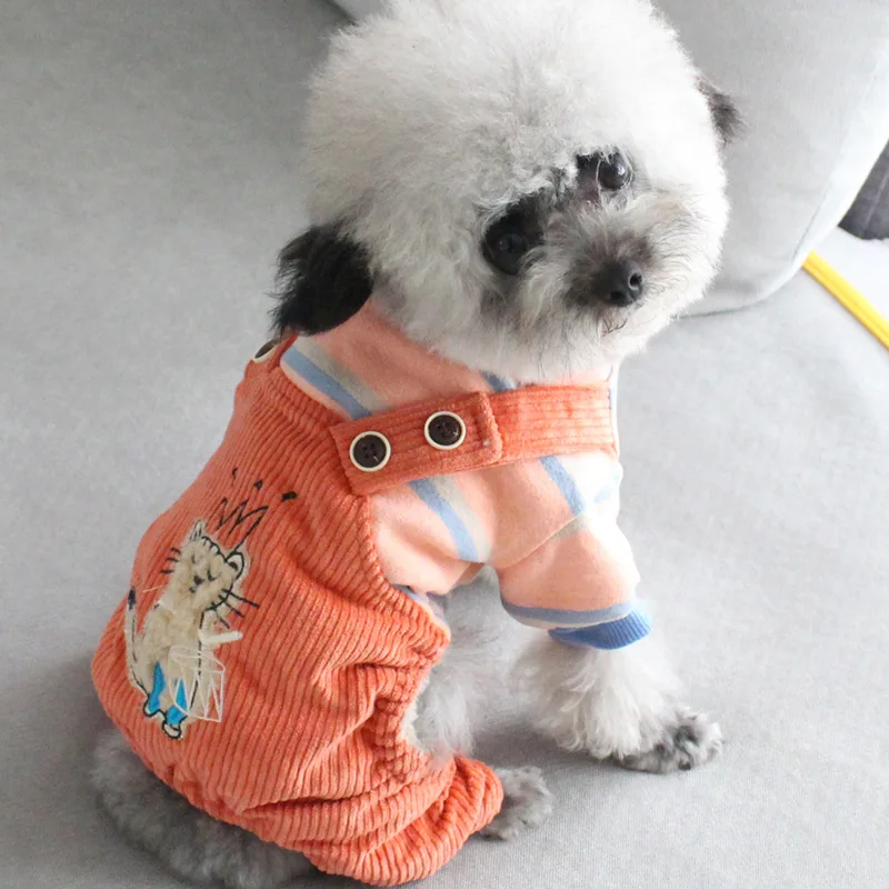 Мягкая и удобная одежда для собак с принтом четыре ноги Vestiti Per Cani осенне-зимний