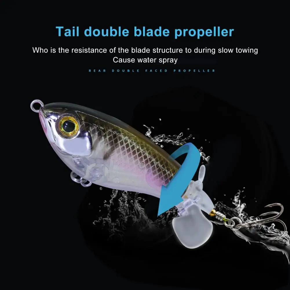 

Vivid 8cm High Quality Rotating Hard Surface Fishing Lures Lightweight Fishing Baits Easily Carry for Sea