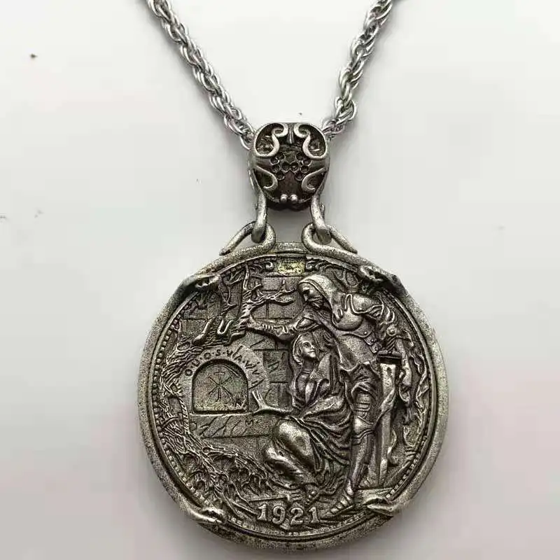 Подвижный орган 1921 г. походная монета в святом грейле латунный кулон медальон
