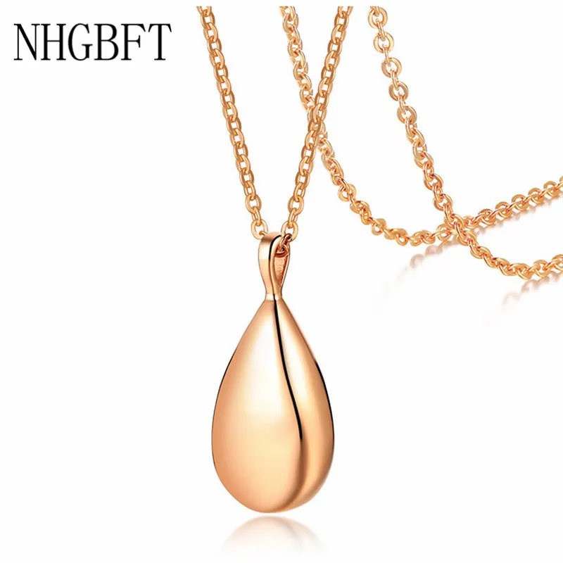 

NHGBFT Simple Can Open Water urn box pendant Women stainless steel Bottle Pendeloque Cut Necklace pendant