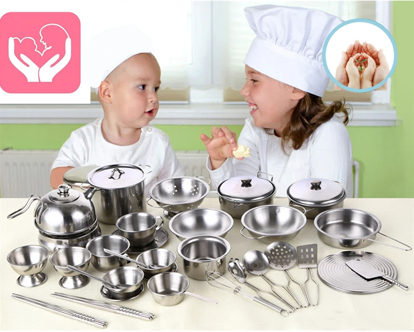 Стальная Реалистичная плита Детские кухонные игрушки ролевая игра с защитой от