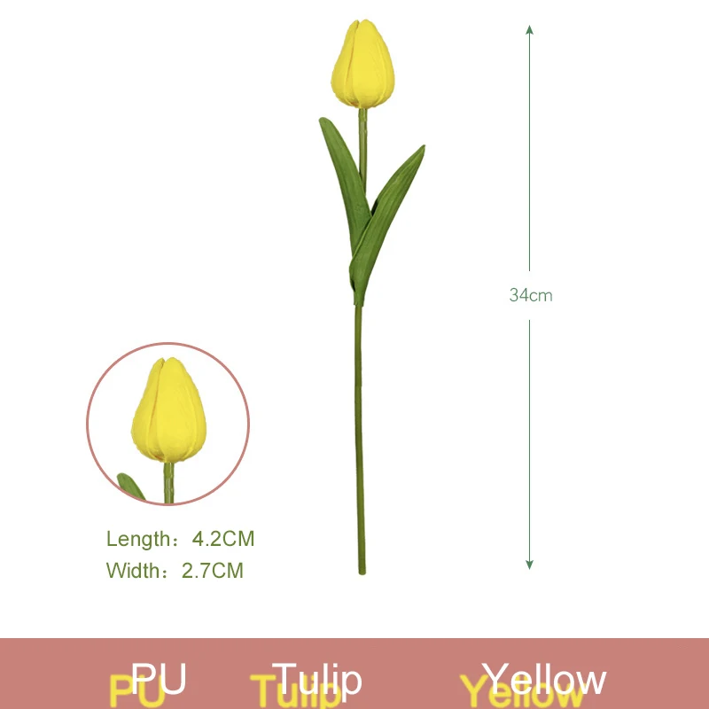 

5pcs Tulip Artificial Flower Real Touch Artificial Bouquet Fake Nordic Style For Wedding Decoration Dried Flowers Home Decor