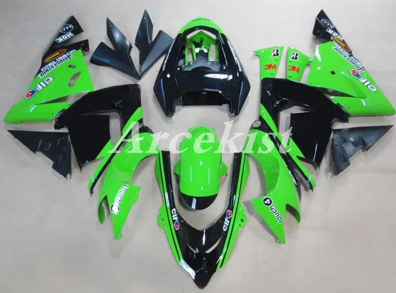 

Новый ABS весь обтекатели комплект подходит для Kawasaki Ninja ZX-10R ZX10R 10R 2004 2005 04 05 средства ухода за кожей из двух вещей черно-зеленым, бело-серые