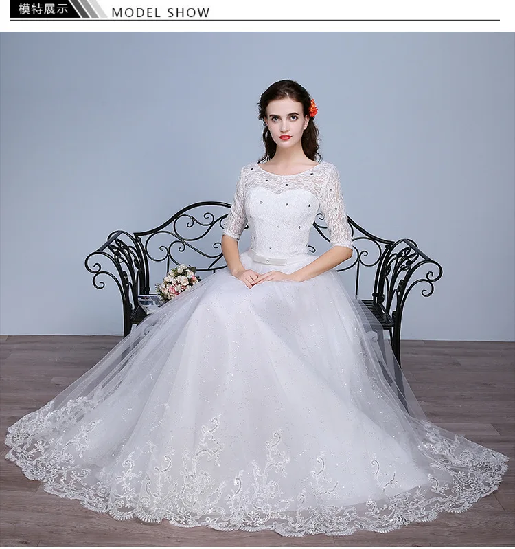 Factory Wholesale Sexy Lace Wedding Dresses Real Photo Plus Size Long Sleeved Bridal Gown Alibaba Online Store O Neck Sleeves | Свадьбы и