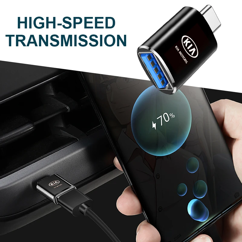 Адаптер для телефона с USB 3 0 на Type C Xiaomi Huawei IPhone Mini OTG Kia RIO X-LINE K2 4 круиз-контроль