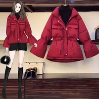 ehqaxin 2021 new ladies cotton winter coat warm down jacket long sleeved coat lapels tops fashion thick warm