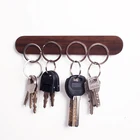 Деревянная ключница, настенное кольцо для ключей, крепкая Магнитная ключница в форме облака, крючок для ключей, ключница на стену