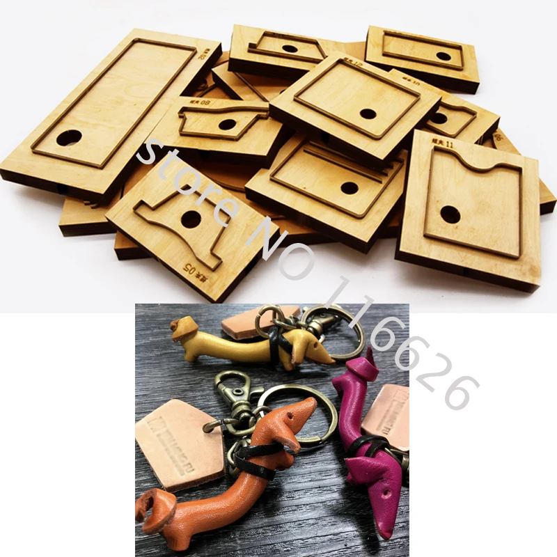 Сделай Сам кожа Такса собака подвесное украшение нож для высечки металлический