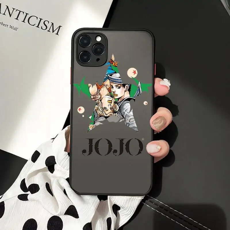

JOJOS BIZARRE ADVENTURE JoJo Anime Phone Case matte transparent For iphone 7 8 11 12 plus mini x xs xr pro max cover