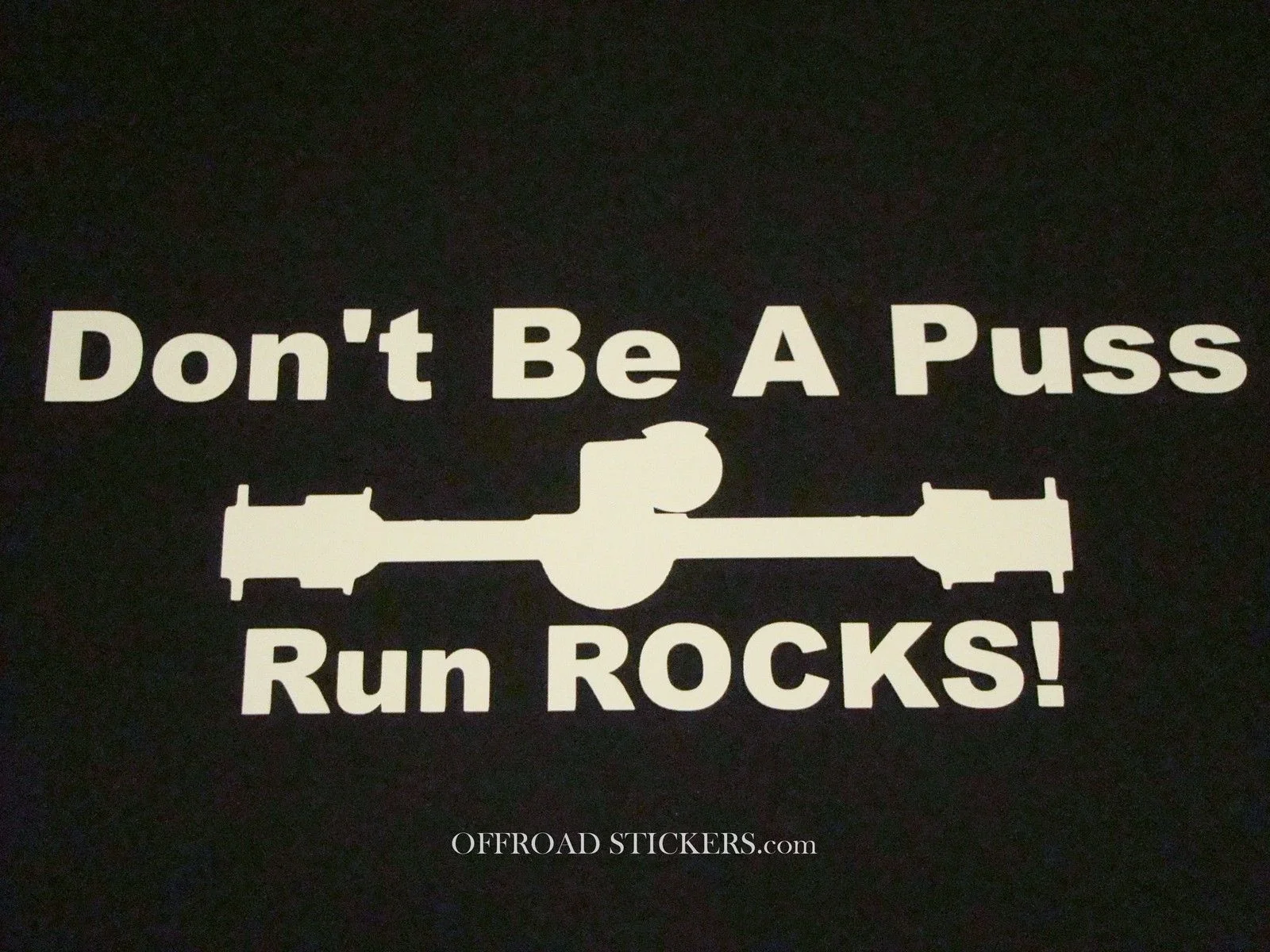 

Виниловая наклейка для x2 "Run Rocks your a puss" Rockwell Military Axle Jeep