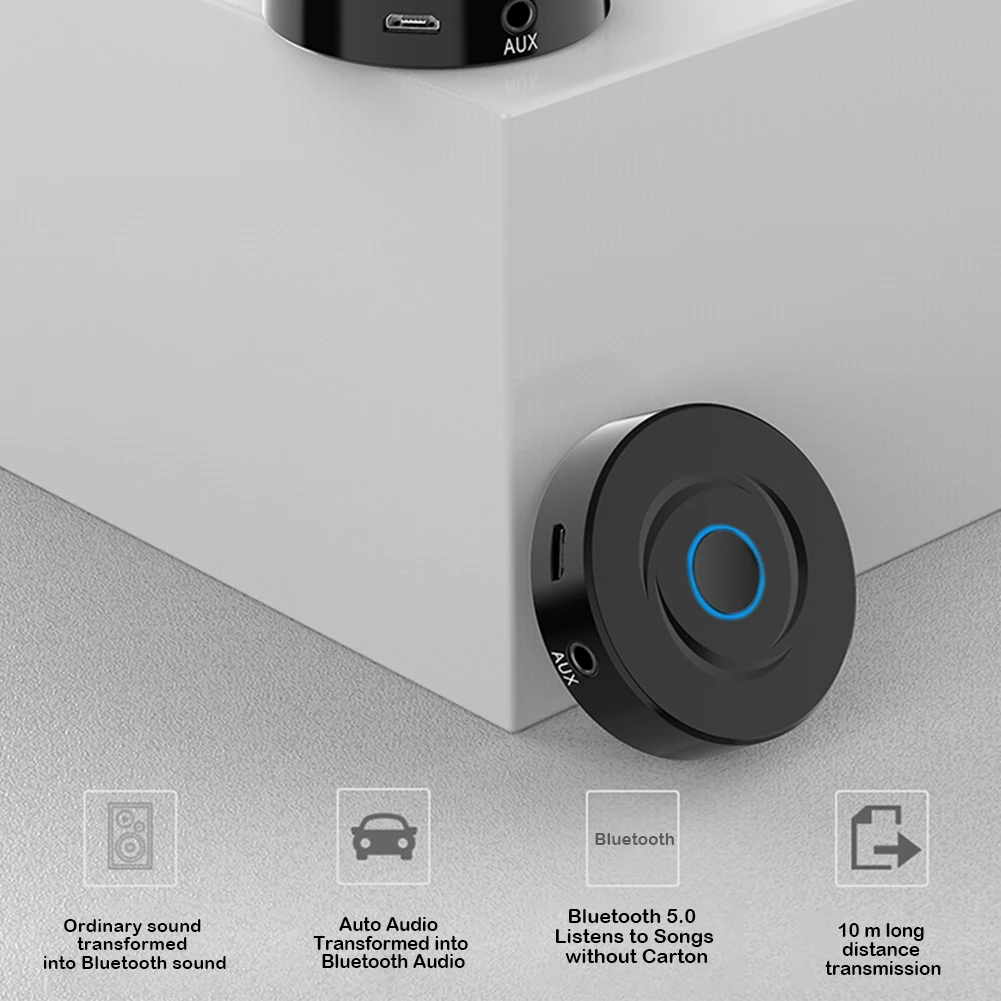 Модный Bluetooth 5 0 аудио передатчик приемник беспроводной Aux адаптер 3 мм разъем для