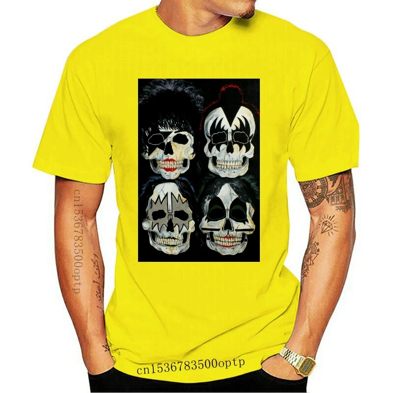 

New Kiss Band T Shirt Skull Print Killer Kiss Summer T Shirts For Men Short Sleeve T-Shirt Graphic Classic Music Tee Shirt Plus