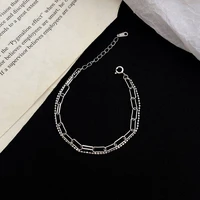 s925 sterling silver bracelet female student personality ins trend wild fashion forest simple jewelry for men women