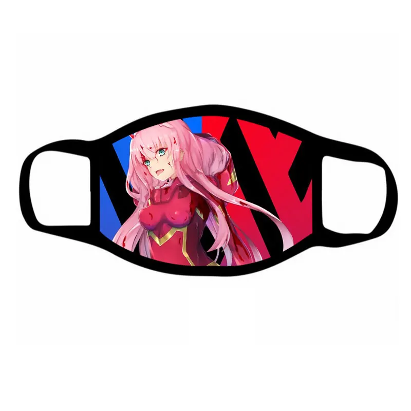 

Darling In The Franxx Mask Kawaii Zero Two Reusable Masks Animation TV Show Anti Haze Dustproof Protection Cover Mouth-muffle