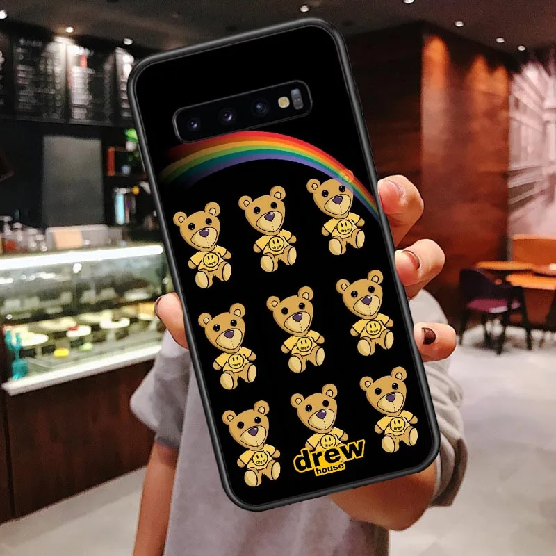 Роскошный бренд Drew House, Джастин Бибер, мягкий чехол для телефона, для samsung Galaxy S7 Edge, S8, S9 Plus, S10 Lite, S10Plus, чехол со смайликом