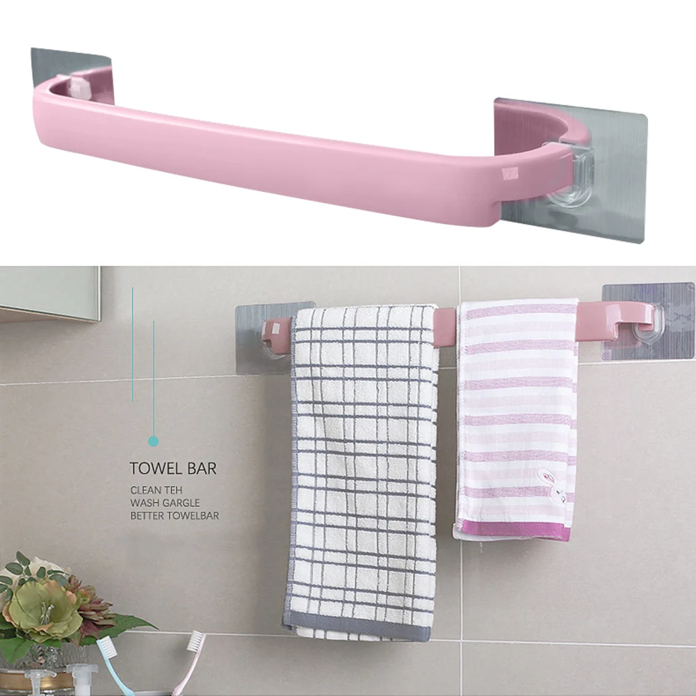 

Wall Mounted Towel Rack Kitchen Toilet Accessories Set Waterproof Towel Holder Home Bathroom Organizer Supplies