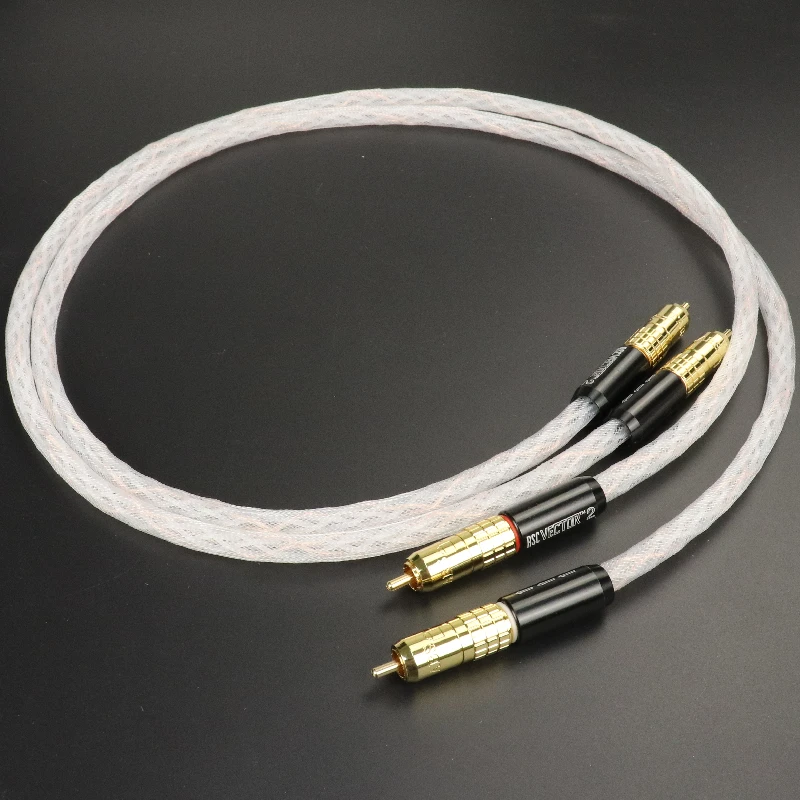 Серебристый Аудио кабель для соединения Taralabs RSC Vector-2 8N золотой RCA разъем