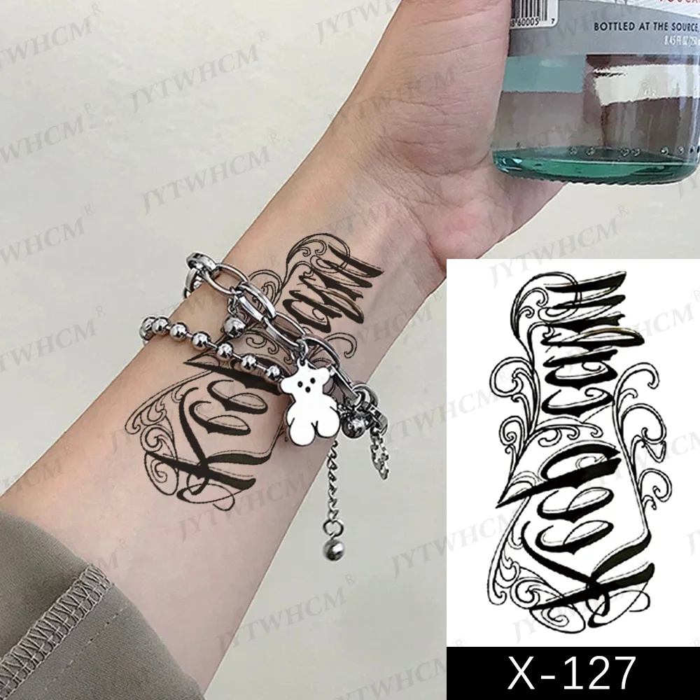 Водостойкая Временная тату-наклейка сердце пистолет флэш старый школьный