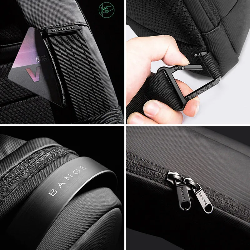 bange 2021 new multifunction crossbody bag shoulder messenger bags male waterproof short trip chest bag pack for men free global shipping