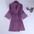 Женская пижама, Короткое Кимоно, кружевная ночная рубашка, летняя Пижама