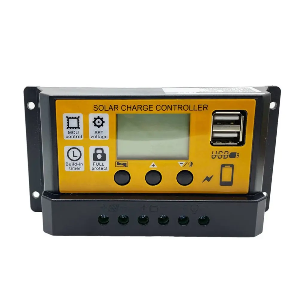 

12V 24V Simple LCD Solar Charge Controllers Light Time Control Solar Charge and Discharge Controller with USB
